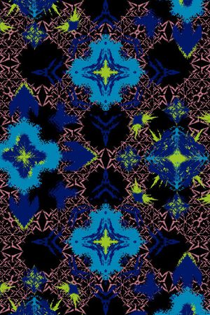 民俗几何风格印花华亿平台图片