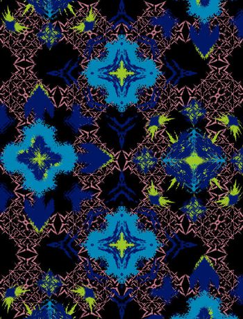 民俗几何风格印花华亿平台图片