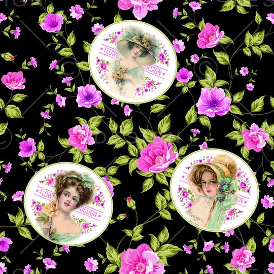 复古印花华亿平台图片