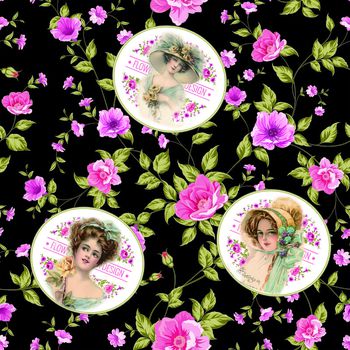 复古印花华亿平台图片