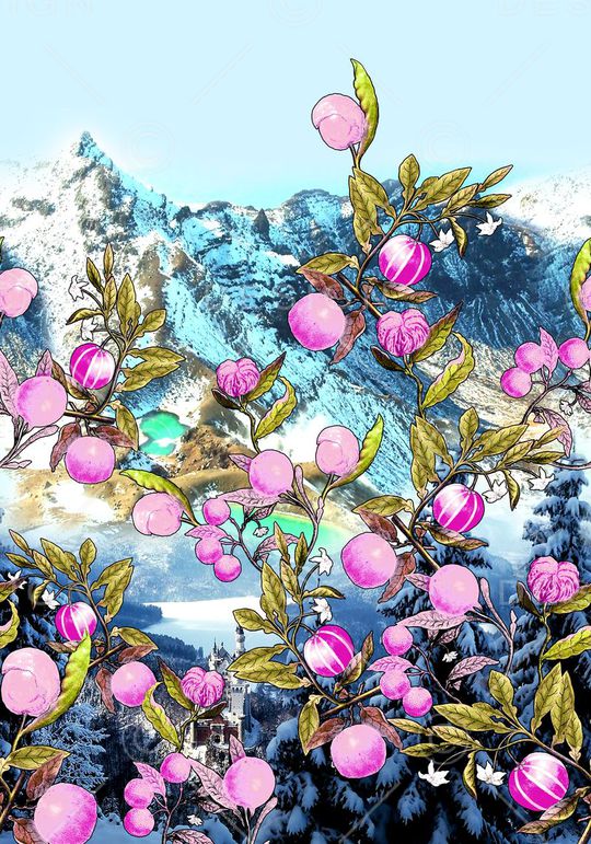 城堡印花华亿平台图片