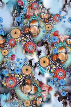 抽象印花华亿平台图片