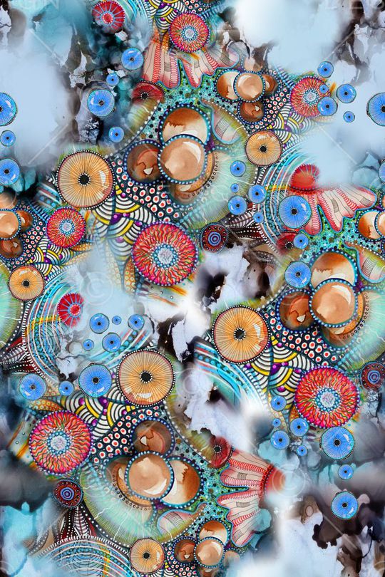 抽象印花华亿平台图片