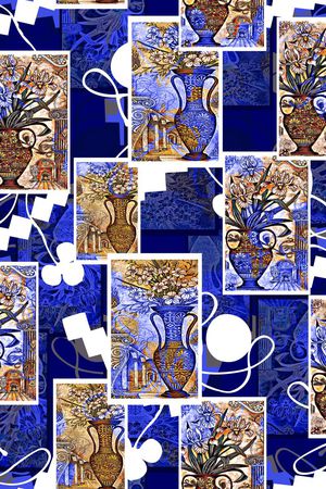 复古印花华亿平台图片