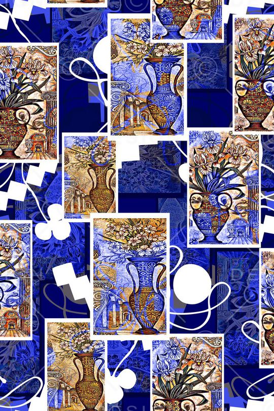 复古印花华亿平台图片