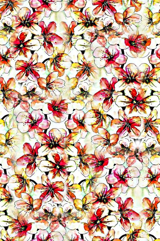 花卉印花华亿平台图片