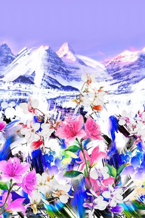 抽象印花华亿平台图片