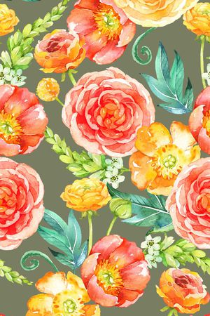 超大花卉印花华亿平台图片