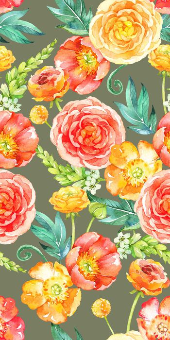 507335-写意水彩花卉超大花卉家纺华亿平台