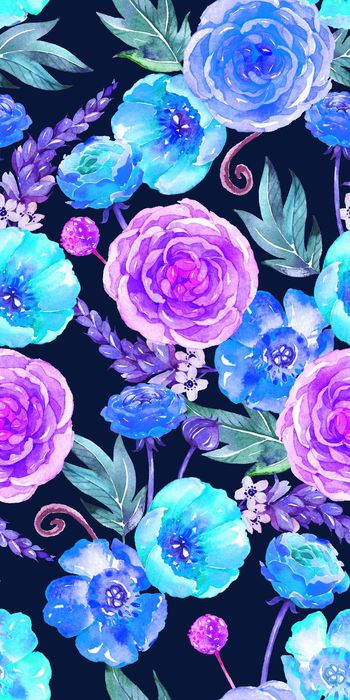 507342-写意水彩花卉超大花卉家纺华亿平台