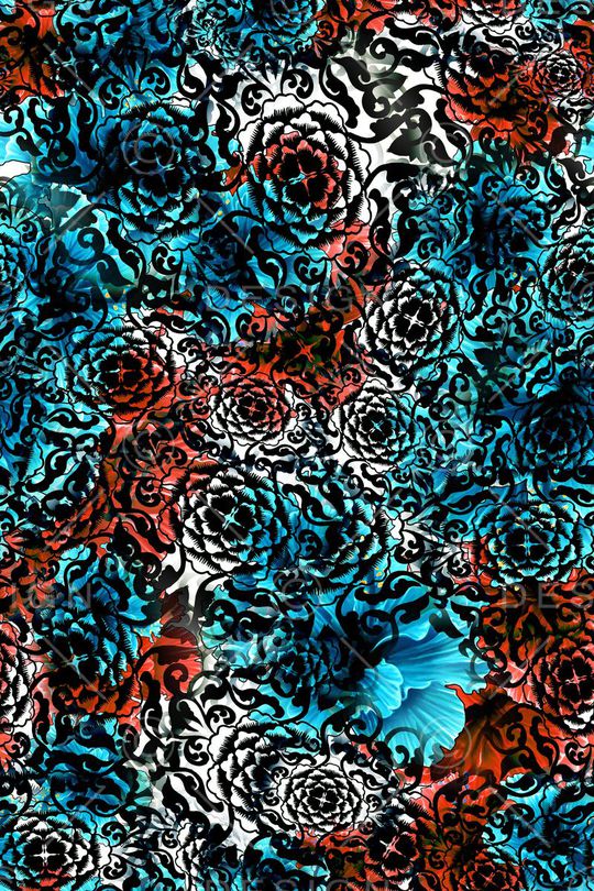 抽象风印花华亿平台图片