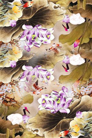 中国风印花华亿平台图片