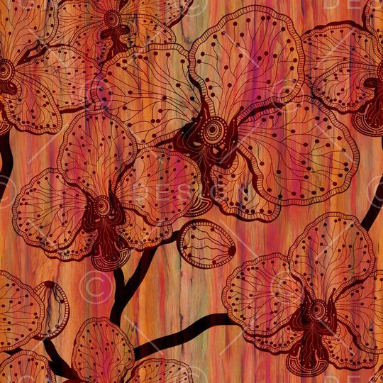 时尚花卉印花华亿平台图片