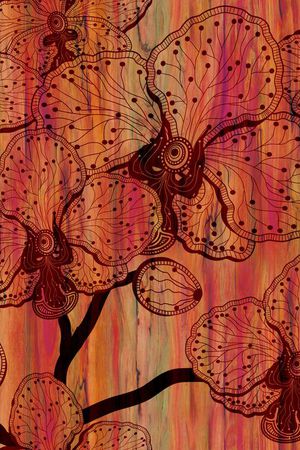 时尚花卉印花华亿平台图片