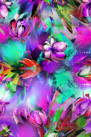 抽象肌理印花华亿平台图片