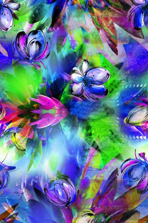 抽象肌理印花华亿平台图片