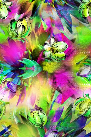 抽象肌理印花华亿平台图片