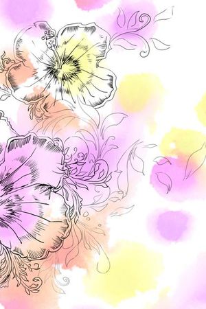 写意花卉印花华亿平台图片