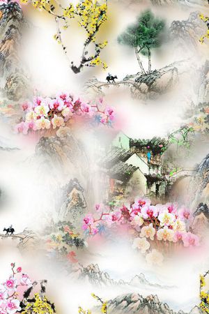 复古印花华亿平台图片