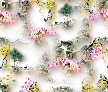 复古印花华亿平台图片