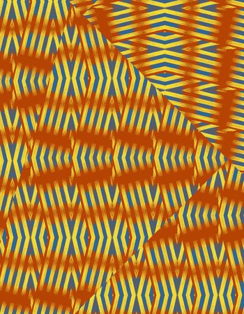 507463-毛笔笔触条纹组合，适合女装款式及面