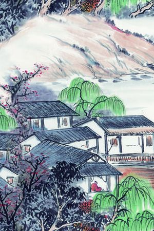 中国风印花华亿平台图片