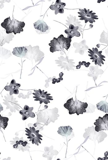 507553-潮流时尚大牌隐约花卉透明数码印花