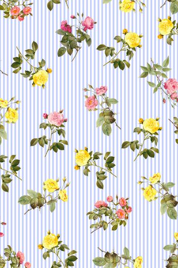 507604-满版月季花条纹底纹设计