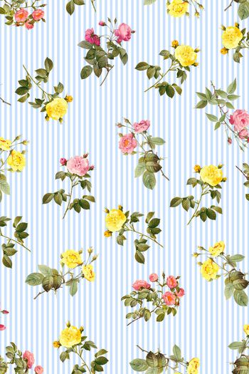 507606-满版月季花条纹底纹设计