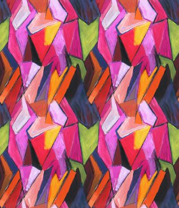 507624-抽象七彩几何三角