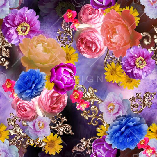 潮流时尚印花华亿平台图片