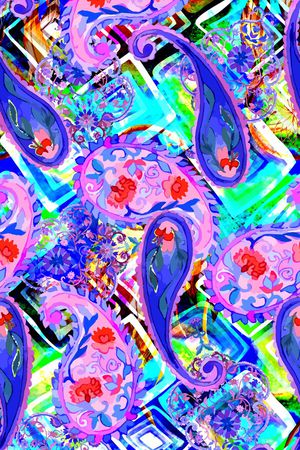 佩斯利涡旋纹印花华亿平台图片