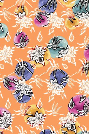 经典时尚简约花卉印花华亿平台图片