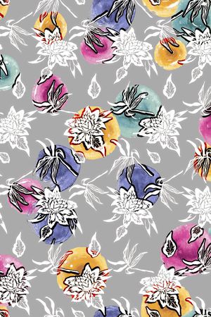 经典时尚简约花卉印花华亿平台图片