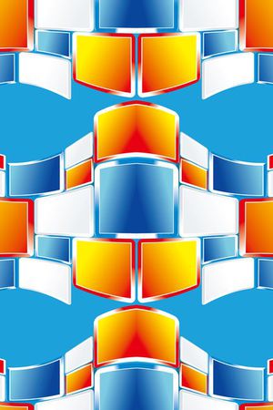 几何四边形印花华亿平台图片