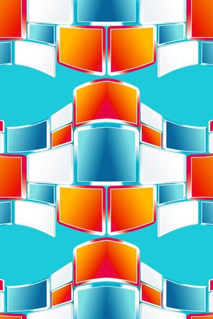 几何四边形印花华亿平台图片