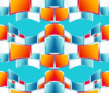 507722-几何四边形 梯形菱形 渐变色组合