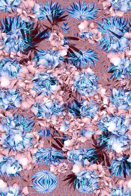 时尚花卉印花华亿平台图片