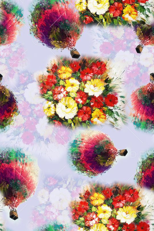 花卉印花华亿平台图片