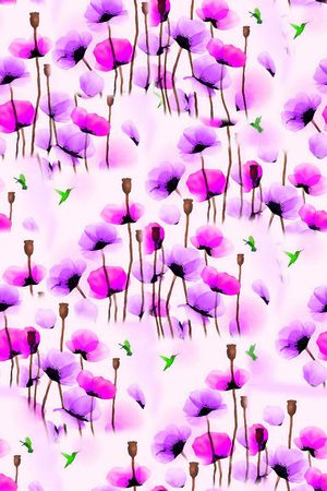 花卉印花华亿平台图片