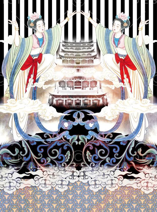 潮流时尚印花华亿平台图片