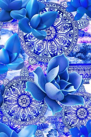 MAX-中国风印花华亿平台图片