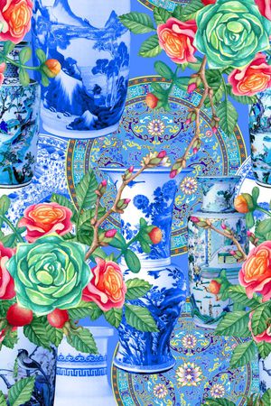 MAX-中国风印花华亿平台图片