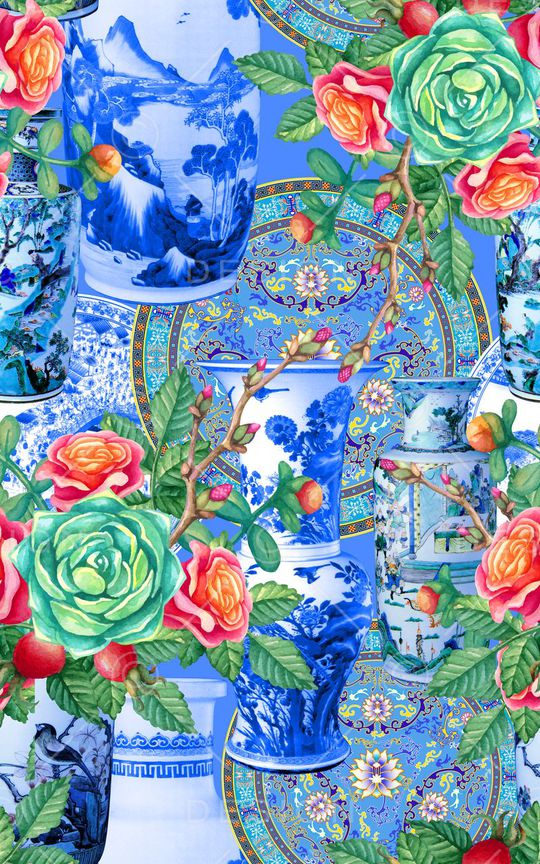 MAX-中国风印花华亿平台图片