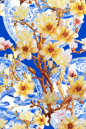 MAX-中国风印花华亿平台图片