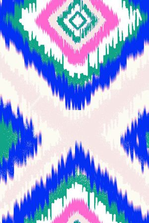 民族幾何花印花华亿平台图片