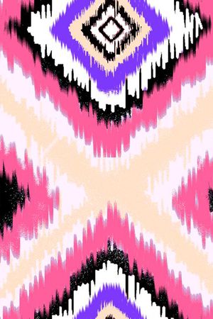 民族幾何花印花华亿平台图片