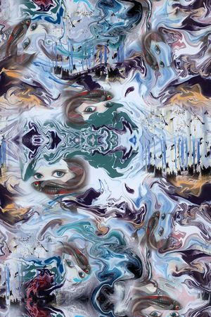 抽象印花华亿平台图片