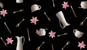 508153-餐具陶瓷百合花－女装华亿平台