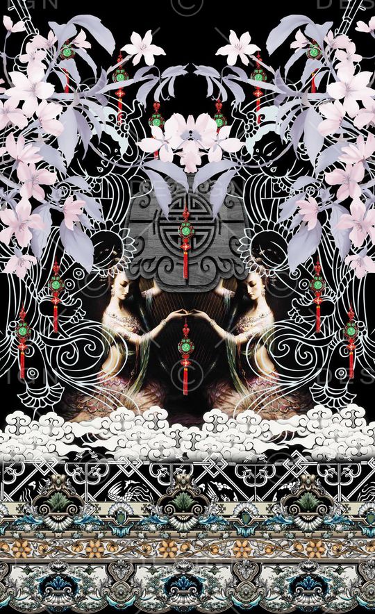 潮流时尚印花华亿平台图片